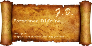 Forschner Diána névjegykártya